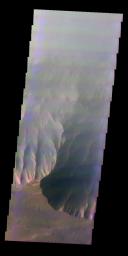 PIA06374: Outcrops in Coprates Chasma