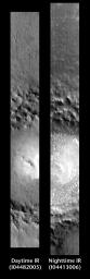 PIA06395: Lomonosov Crater, Day and Night