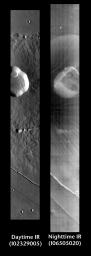 PIA06398: Albor Tholus by Day and Night