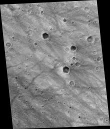 PIA06879: Rover Tracks Seen from Orbit