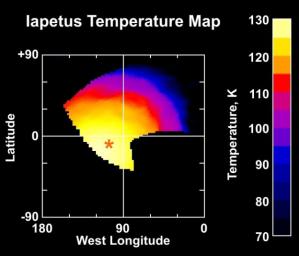 PIA07005: Iapetus Temperature Map
