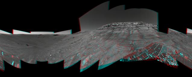 PIA07065: Opportunity at the Wall (3-D)