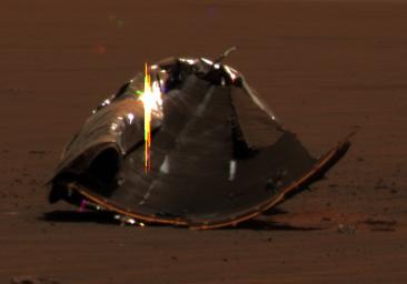 PIA07223: Opportunity's Heat Shield in Color, Sol 325
