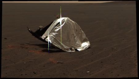 PIA07224: Opportunity's Heat Shield in Color, Sol 335