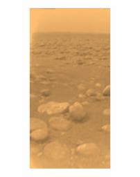 PIA07232: First Color View of Titan's Surface
