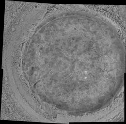 PIA07261: Abraded Target on Rock "Champagne" in Gusev Crater