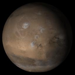 PIA07315: Mars at Ls 160°: Tharsis