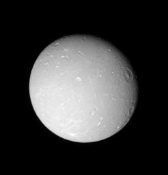 PIA07687: Detail on Dione (Monochrome)