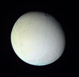 PIA07708: Fresh Features on Enceladus (False color)
