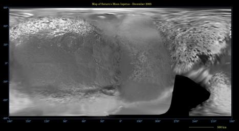 PIA07778: Map of Iapetus -- December 2005