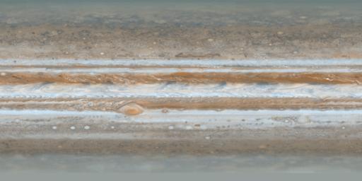 PIA07782: Cassini's Best Maps of Jupiter (Cylindrical Map)