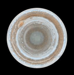 PIA07784: Cassini's Best Maps of Jupiter (South Polar Map)