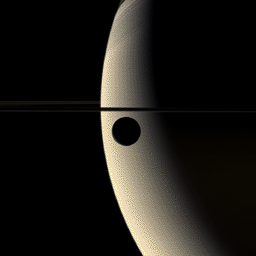 PIA07806: Rhea Transits Saturn