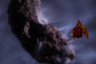 PIA07923: Artist's Concept of Deep Impact's Encounter with Comet Tempel 1
