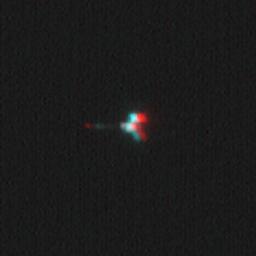 PIA07943: Mars Odyssey Seen by Mars Global Surveyor (3-D)