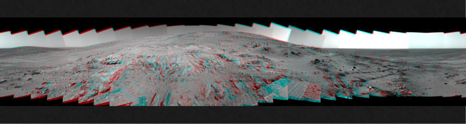 PIA07958: Spirit's 'Lookout Panorama' in 3-D