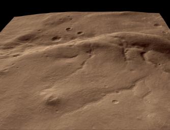 PIA08054: Perspective View of HiRISE First Image