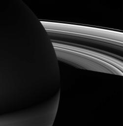 PIA08252: Night on Saturn