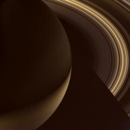 PIA08304: Golden Night on Saturn
