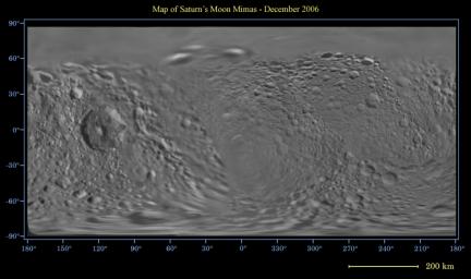 PIA08344: Map of Mimas - December 2006