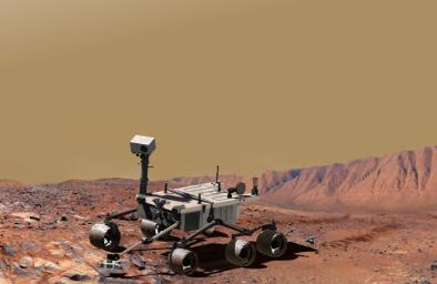 PIA08487: Mars Science Laboratory at Work (Artist's Concept)