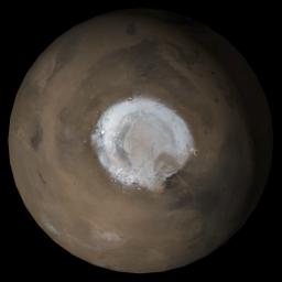 PIA08498: Mars at Ls 53°: North Polar Region