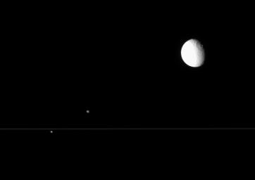 PIA09008: Cassini Scores a Triple