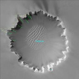 PIA09116: Satellite View of Opportunity's Journey around "Victoria Crater"