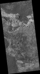 PIA09593: Northern Meridiani Etched Terrain and Hematite Plains Contact