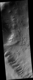 PIA09595: Gully Grab Bag in Crater Wall in the Terra Sirenum Region