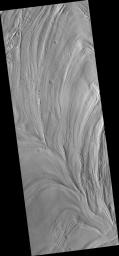 PIA09648: Glacier-Like Flow on Arsia Mons Flank
