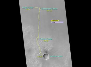 PIA09691: Opportunity's Path, Sol 1,215