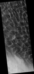 PIA09717: Sand Dunes in Rabe Crater
