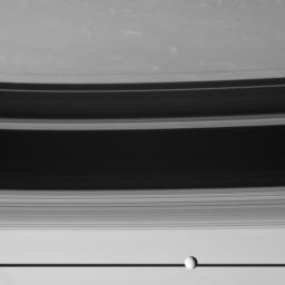 PIA09730: Tethys Walks the Line