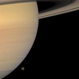 PIA09856: Titan Slips Away