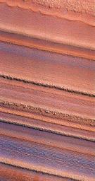PIA10003: Layered Ice Deposits near North Pole of Mars (False Color)