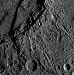PIA10174: Detailed Close-up of Mercury's Previously Unseen Surface