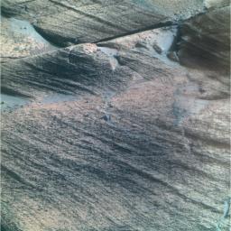 PIA10238: Opportunity View of 'Lyell' Layer (False Color)