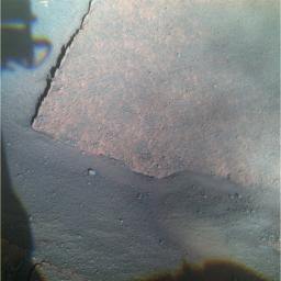 PIA10239: Opportunity View of 'Gilbert' Layer (False Color)