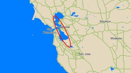 PIA10675: Phoenix Landing Ellipse Over San Francisco