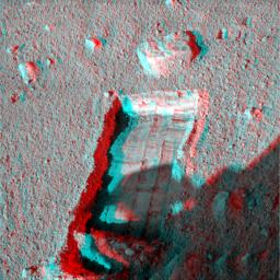 PIA11190: Preparation for Moving a Rock on Mars, Stereo View