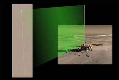 PIA11211: Phoenix's Laser Beam in Action on Mars