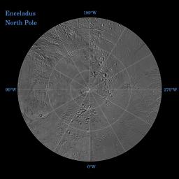 PIA11678: Enceladus North Polar Map - October 2009
