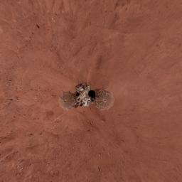 PIA11718: Phoenix Lander on Mars with Surrounding Terrain, Vertical Projection