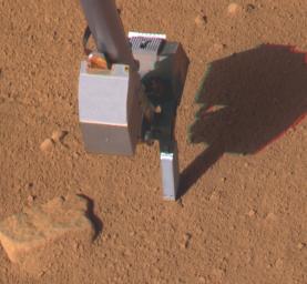 PIA11721: Conductivity Probe Inserted in Martian Soil, Sol 46
