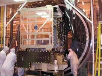 PIA12021: Dawn Spacecraft Moved into Thermal Vacuum Chamber