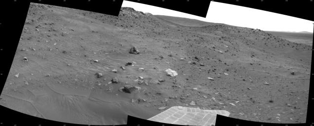 PIA12136: Spirit's Look Ahead After Sol 1866 Drive