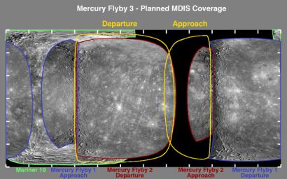 PIA12213: One Week to Mercury Flyby 3 - A Look at the Planned Imaging Coverage