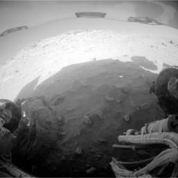 PIA12457: Spirit's Rear View After Parking for Fourth Winter