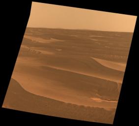 PIA12980: Rim of Bopolu Crater Far to the Southwest of Opportunity